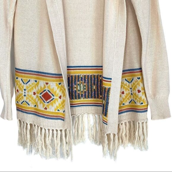 Flying Tomato Knit Hooded Southwestern Cardigan - Picture 3 of 7